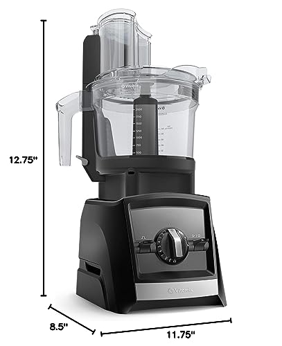Vitamix 12-Cup Food Processor Attachment with SELF-DETECT™, Compatible with Ascent and Venturist Series, Black Vitamix