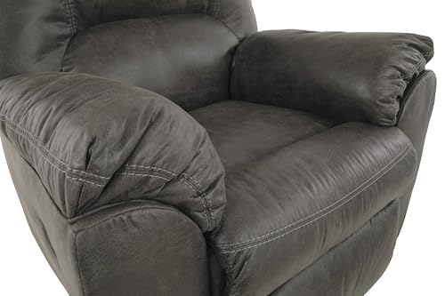 Signature Design by Ashley Tambo Faux Leather Manual Rocker Recliner, Gray Signature Design by Ashley