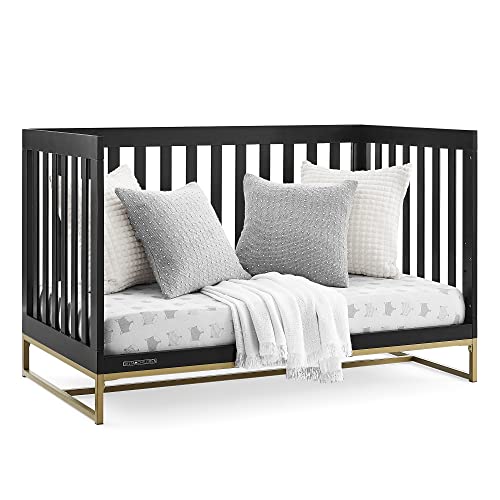 Delta Children Jade 4-in-1 Convertible Crib - Greenguard Gold Certified, Ebony/Bronze Delta Children