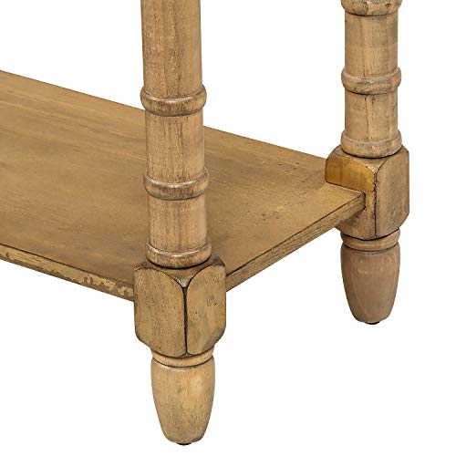 Merax Solid Wood Console Table with 2 Drawers for Living Room, Rustic 2-Tier Entryway Table with Bottom Open Shelf, 58 Inch Sofa Table Behind Couch for Hallway, Old Pine Merax