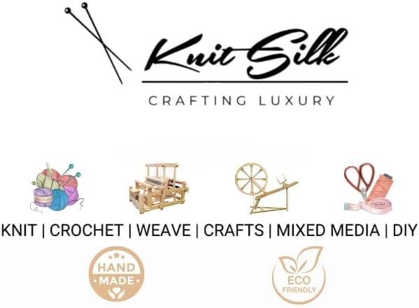 KNITSILK Recycled Sari Silk Yarn – 1 x 100g Multicolour Unique Bulky Yarn Ball, 80+ Yards | Eco-Friendly Handmade Fiber for Knitting, Crochet, Weaving, Crafts, and DIY Projects. Knitsilk