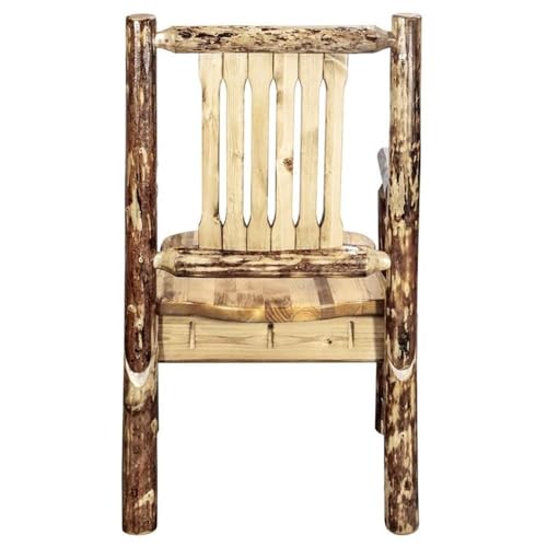 Montana Woodworks Log Furniture - Captain Chair - Glacier Country Collection Montana Woodworks