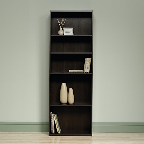 Sauder Beginnings 5 Bookcase/Book shelf, L: 24.57" x W: 11.50" x H: 71.18", Cherry Sauder