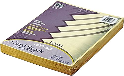 Array Card Stock-101186 Pacon Card Stock, Classic Ivory, 8-1/2" x 11", 100 Sheets Pacon