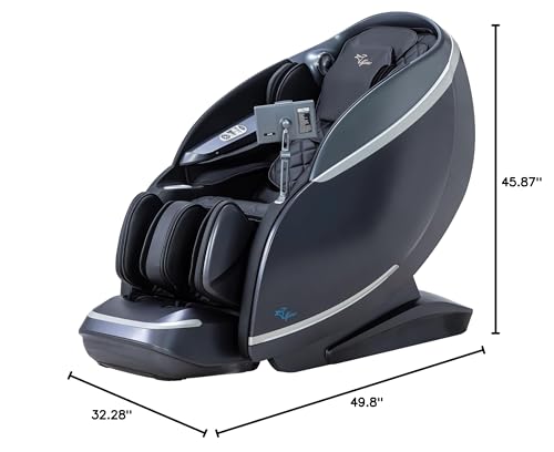 Alfine A688 Heaven Duet Massage Chair-4D & 3D Dual-Mechanism Zero Gravity Recliner with Yoga Stretch and Electric Automatic Footrest Extension-Full Body Relaxation, 20 Modes, AI Voice Control (Black) Alfine