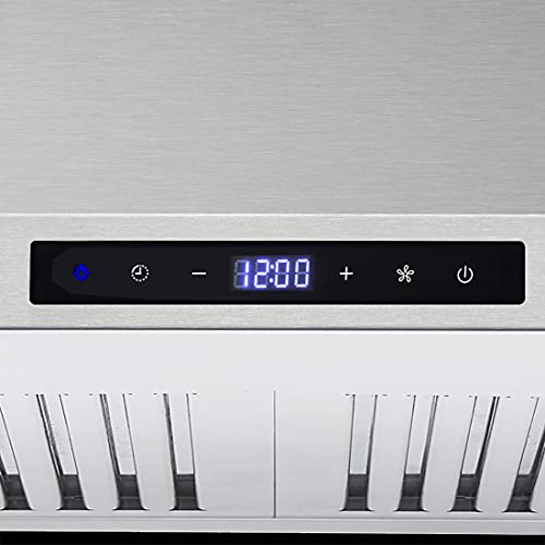 COSMO COS-63175S 30 in. Vista Collection 380 CFM Ducted Wall Mount Range Hood, Touch Controls, LED Lights, Stainless Steel COSMO