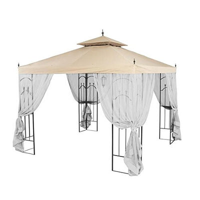 Garden Winds Replacement Canopy Top Cover for Hampton Bay Arrow Gazebo - Riplock 350 - Beige