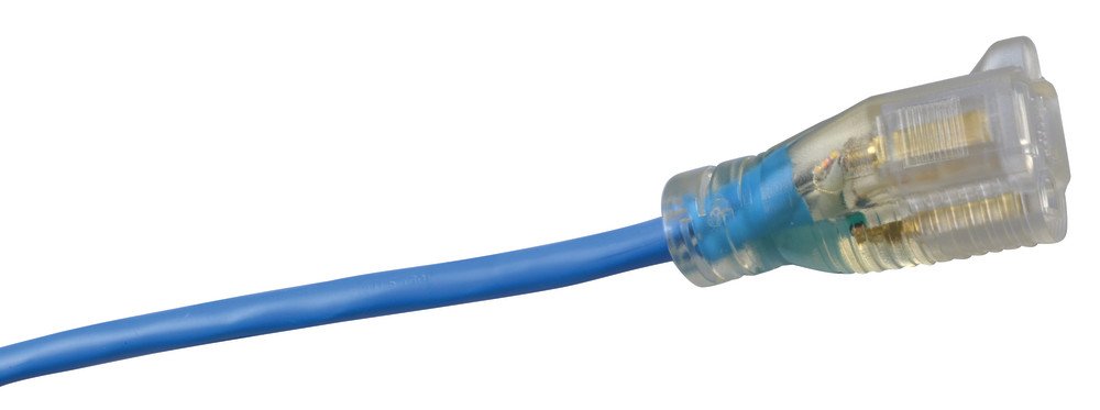 Southwire Coldflex Medium Duty Extension Cord, 100Ft, 14 Gauge, 3 Conductor, Cold Weather Cord, Blue, 2469SW8806 Coleman Cable