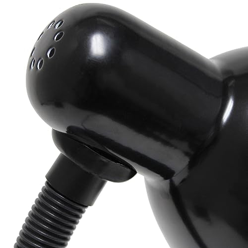 Simple Designs LD1003-BLK Basic Metal Desk Lamp with Flexible Hose Neck for Office, Living Room, Bedroom, College Dorm, Bookshelf, Black Simple Designs