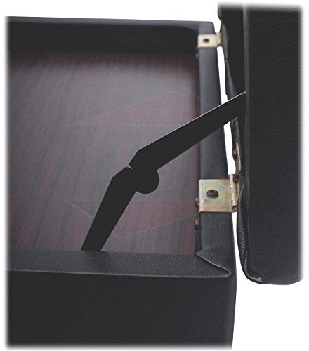 GRIFFIN Premium Antique Piano Bench | Adjustable Black Solid Wood Frame & PU Leather Padded Cushion | Vintage Ergonomic Musicians Keyboard Chair | Griffin