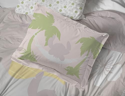 Jay Franco Disney Lilo and Stitch Twin Size Comforter Set - 5 Piece Bedding Includes Sheet Set & Pillow Covers - Super Soft Cozy Bedding Jay Franco