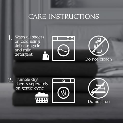 Northwest Ashford Home Essentials Bedding, 3 Piece Twin Size Sheet Set, Stretch Limo Black Northwest