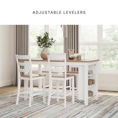 Signature Design by Ashley Tyler Creek Farmhouse 24.38" Counter Height Upholstered Barstool, Set of 2, Almost Black Signature Design by Ashley