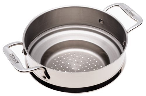 All-Clad Specialty Stainless Steel Universal Steamer for Cooking 3 Quart Food Steamer, Steamer Basket Silver All-Clad