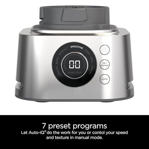 Ninja Blender and Food Processor Combo, Foodi Power Blenders For Kitchen and Personal Size, Smoothie Maker, 6 Functions for Bowls, Spreads, Shakes, 72-oz. Glass Pitcher & To-Go Cups, Silver SS401 Ninja