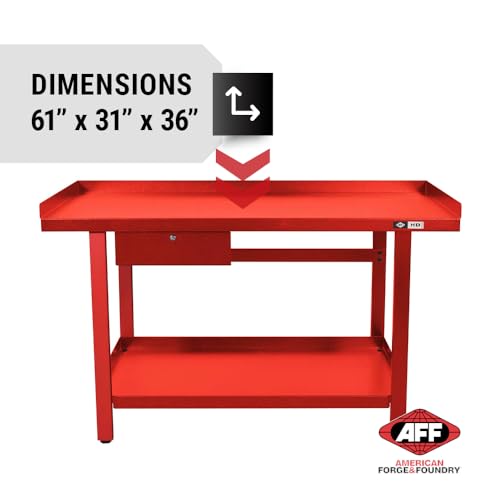 AFF 3995 Heavy-Duty Workbench, 61" x 31", 1 Drawer, 1,300 lb Capacity AFF
