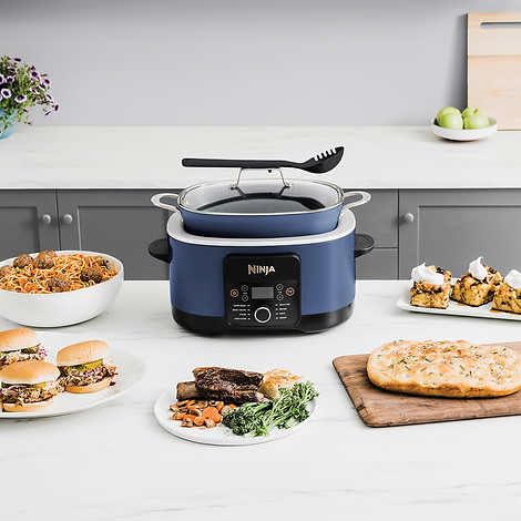 Ninja Foodi PossibleCooker PRO 8.5 Quart Multi-Cooker, with 8-in-1 Slow Cooker, Dutch Oven, Steamer & More, Glass Lid & Integrated Spoon, Nonstick, Oven Safe Pot to 500°F, Navy (Blue) Ninja