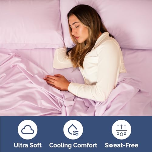Full Size 4 Piece Sheet Set - Comfy Breathable & Cooling Bed Sheets Set - Hotel Luxury Bedding for Women, Men, Kids, Teens, Boys & Girls - Deep Pockets, Soft and Wrinkle Free - Oeko-Tex - Light Pink CGK Unlimited