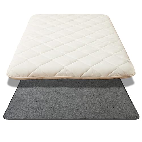 Dr.Futon Japanese Floor Futon Mattress Traditional Cotton Shikibuton Foldable Roll Up Bed Twin Dr.Futon