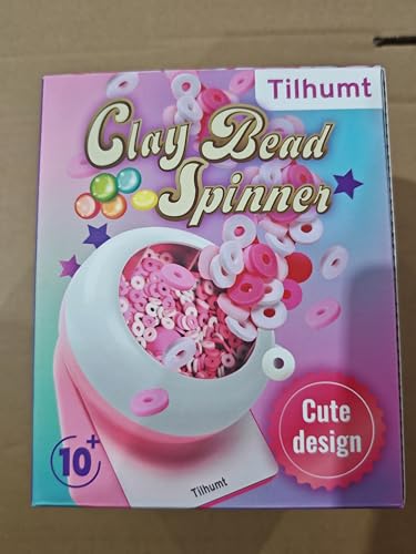 Tilhumt Bead Spinner, 2112Pcs Beading Set for Making 18 Friendship Bracelets, Bracelet Making Kit with 12 Colors Polymer Clay Beads, Crafts for Girls, Birthday Gift Choice, Patent Design Tilhumt