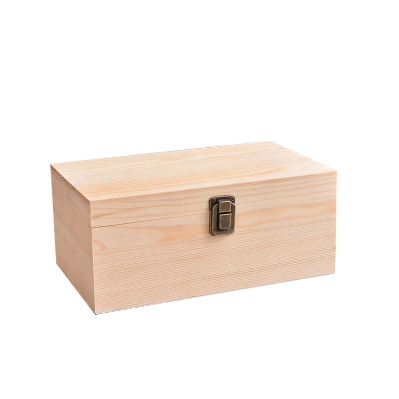Wooden Boxes for Crafts, Natural Wooden Boxes 6.7 x 5.1 x 3.2 Inch, Reusable Wooden Boxes for Art and DIY Hobbies, Jewelry Boxes and Wooden Gift Boxes for Home Storage YXFZPAN