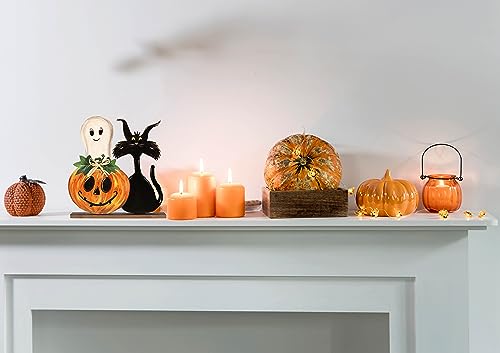 Halloween Decorations Indoor Halloween Wooden Signs Halloween Decor Pumpkin Ghost Decor Table Signs Halloween Tiered Tray Decor Rustic Farmhouse Home Living Room Decor OWUH