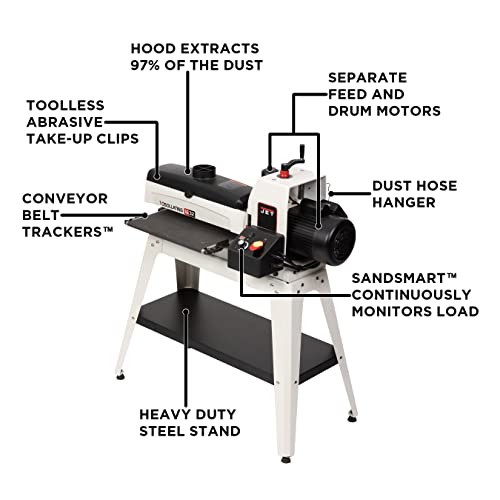 JET 16-Inch Oscillating Drum Sander, 1-1/2 HP, 1Ph 115V (JWDS-1632OSC) Jet