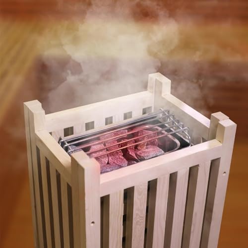 Luxury Dual-System Wood Sauna Room for 3 Person, Hybrid Indoor Sauna Spa,Canadian Hemlock, 4.5KW Heater, 195°F Steam+149°F Far Infrared, 10 Heating Elements, 220V, Oxygen Ionizer, 8mm Tempered-Grass ZONEMEL