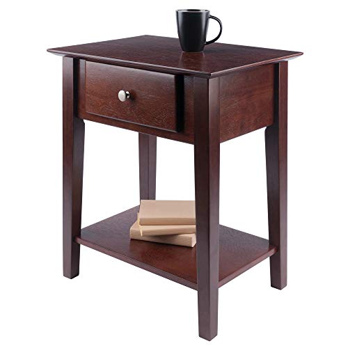Winsome Wood Shaker Accent Table, Antique Walnut Winsome