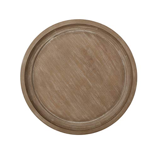 Christopher Knight Home Estelle French Country Accent Table with Round Top, Natural + Distressed White Christopher Knight Home