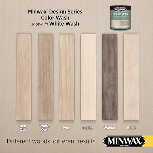 Minwax 618604444 Color Wash Transparent Layering Color, White Wash, 1 Quart Minwax