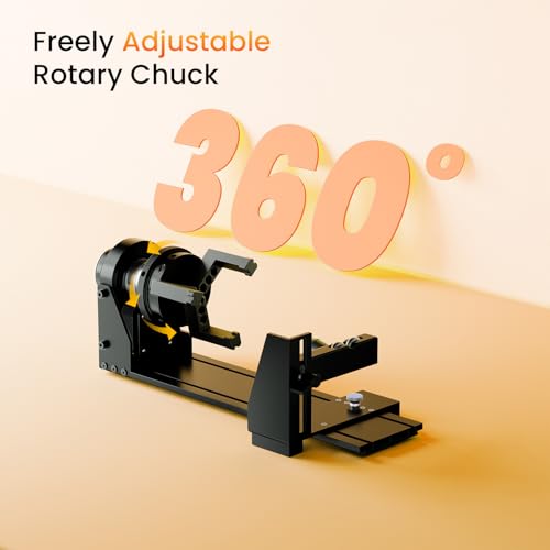 Longer Chuck Rotary Roller is Ideal for Engraving Cylindrical, Wine Glasses, and Irregular Items. Compatible with Ray5, Ray5mini, B1, and Most Other Laser engravers, Meeting Diverse Engraving Needs. Longer