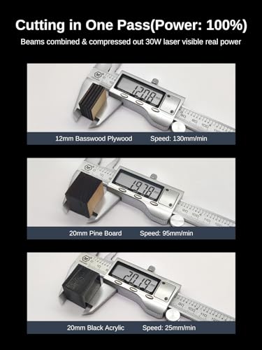 LASER TREE Laser Engraver, 30W Output Power Laser Engraver Machine with Air Assist Pump, High Precision Laser Cutter and Engraver for Wood and Metal, Paper, Acrylic, Glass, Leather etc LASER TREE