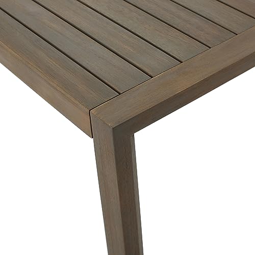 Christopher Knight Home Leah Outdoor Acacia Wood Chat Set with Water Resistant Cushions, 3-Pcs Set, Grey Finish / Grey Christopher Knight Home