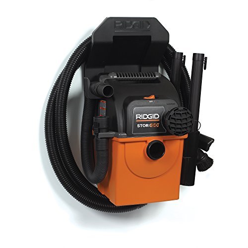 RIDGID Wet Dry Vacs VAC5000 Portable Wall Mount Wet Dry Vacuum Cleaner for Shop or Garage, 5-Gallon, 5.0 Peak Horsepower, Small Shop Vacuum Cleaner for Garage or Home RIDGID
