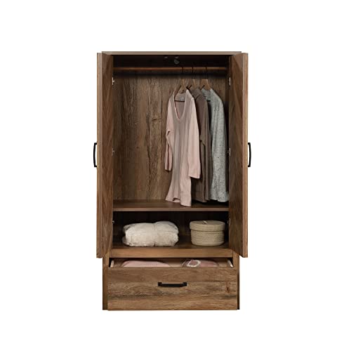 Sauder Cannery Bridge Armoire, L: 32.36" x W: 22.52" x H: 59.80", Sindoori Mango finish Sauder