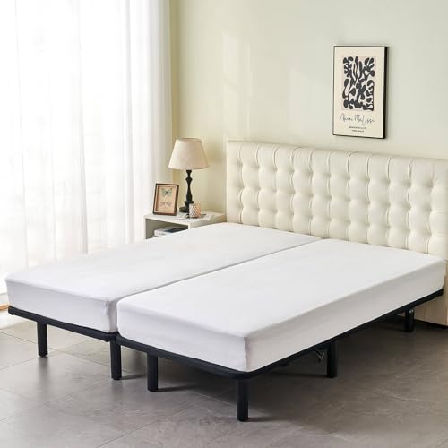 Kingnex Waterproof Split King Mattress Protector for Adjustable Beds Soft Cooling Bamboo Viscose Jersey Fitted Matress Cover Kingnex
