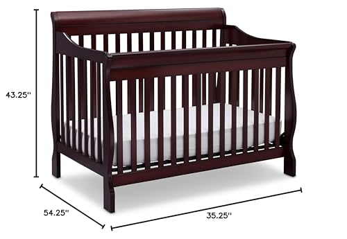 Delta Children Canton 4-in-1 Convertible Crib - Easy to Assemble, Espresso Cherry Delta Children