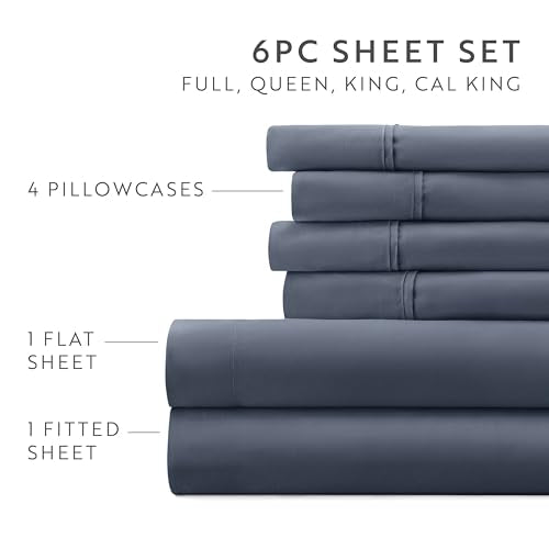 Linen Market 6 Piece Full Sheets Set (Stone) - Sleep Better Than Ever with These Ultra-Soft & Cooling Bed Sheets for Your Full Size Bed - Deep Pocket Fits 16" Mattress Linen Market