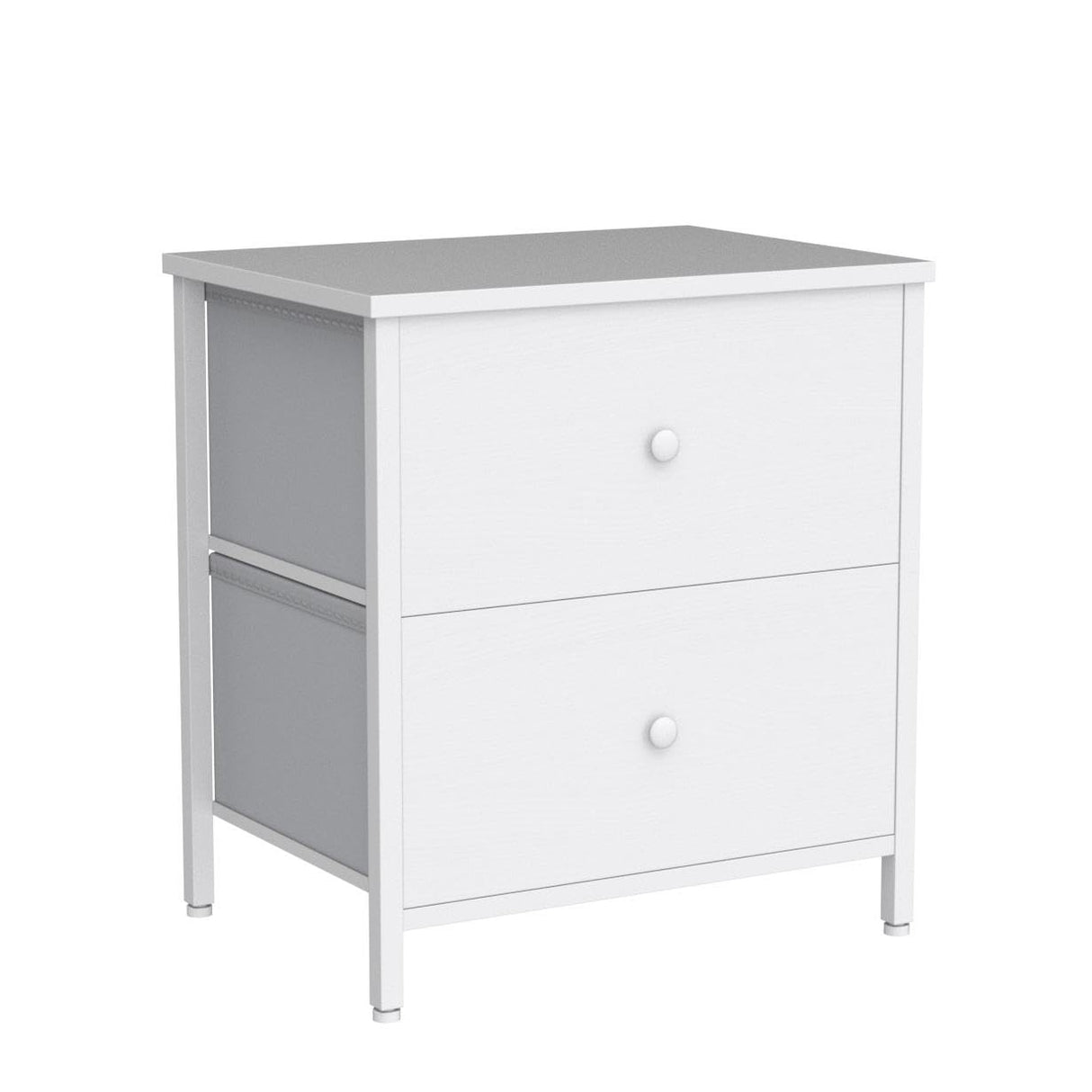 BOLUO White Nightstands Set of 2, 2 Drawer Dresser for Bedroom Night Stand Small Dresser End Table with Drawers Modern BOLUO