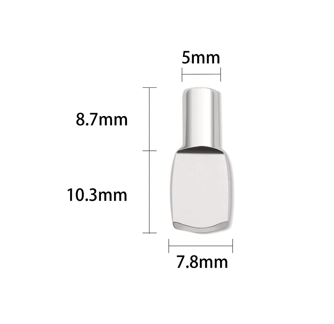 5mm Shelf Pegs Pins,60 Pieces Cabinet Furniture Spoon Shape Support Pegs for Shelves Nickel Plated Delatanus