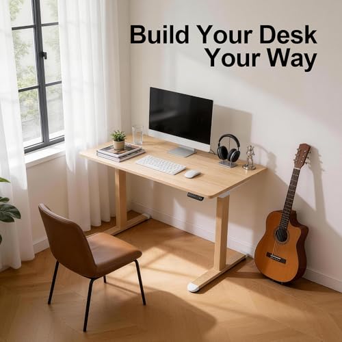 Fromann Dual Motor Standing Desk Frame, Electric Height Adjustable Desk Legs, Stand up Desk Base for Home Office Workstation, 270 lbs Weight Capacity, Max 36'' x 84'' Desktop, White Frame Only Fromann
