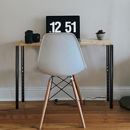 QLLY Adjustable Metal Table Leg, 24-40 inch, 60-100cm, Home Office DIY Desk Leg, Furniture Leg Set (4, Black) QLLY