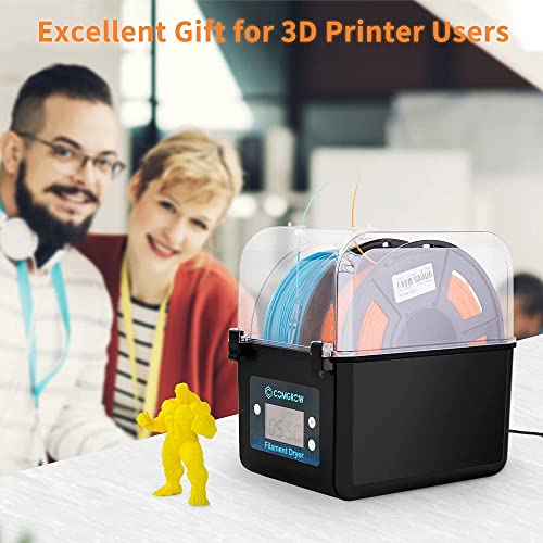 Comgrow Filament Dryer, Upgraded Filament Dry Box, Large-Capacity 3D Filament Dehydrator for 2KG Filament, Compatible with 1.75mm, 2.85mm Filament and PLA PETG TPU ABS Material Comgrow