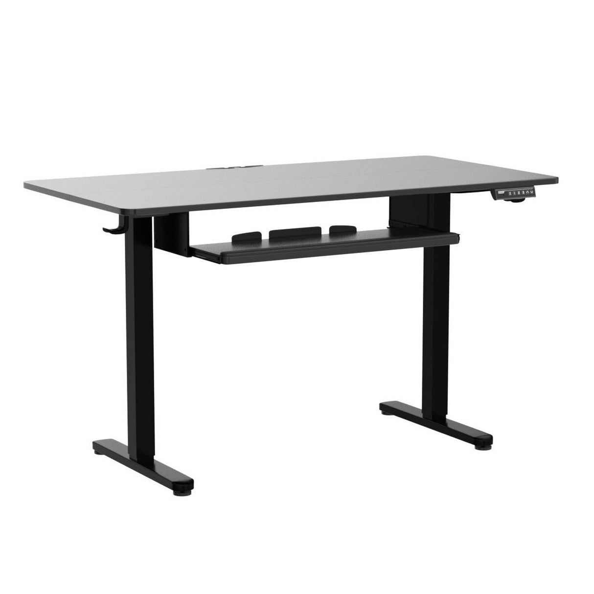 ErGear Electric Standing Desk with Keyboard Tray, 55x28 Inches Adjustable Height Sit Stand Up Desk, Home Office Desk Computer Workstation, Black ErGear