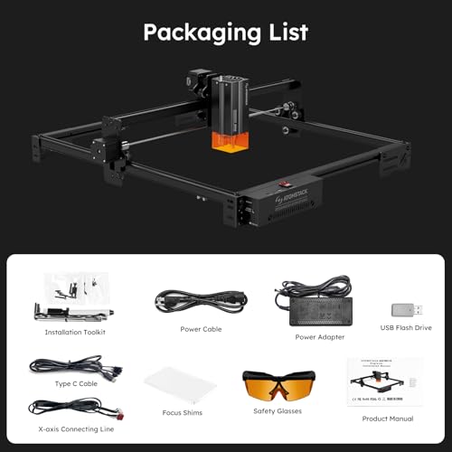 ATOMSTACK 20W Laser Engraver, A20 PRO V2 Laser Cutter, High Accuracy Laser Engraving Machine for Personalized Gifts, Business Cards, Wood, Metal, Acrylic, Leather ATOMSTACK