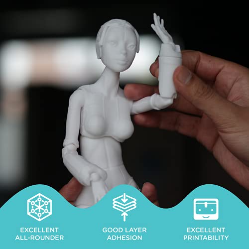 Polymaker PETG Filament 1.75mm, 1kg Strong PETG 3D Printer Filament White - PolyLite PETG White 3D Printing Filament 1.75mm, Dimensional Accuracy +/- 0.03mm, Print with Most 3D Printers Polymaker