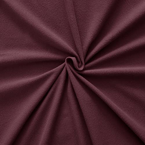 Flannel Sheets Warm and Cozy Deep Pocket Breathable All Season Bedding Set with Fitted, Flat and Pillowcases, King, Burgundy Red Sweet Home Collection