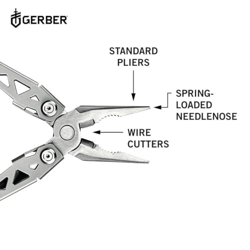 Gerber Gear Suspension-NXT 15-in-1 EDC Multi tool with Pocket Knife, Needle Nose Pliers and Wire Stripper Tools, Gifts for Men, Survival and Camping Gear, Stainless Steel GERBER