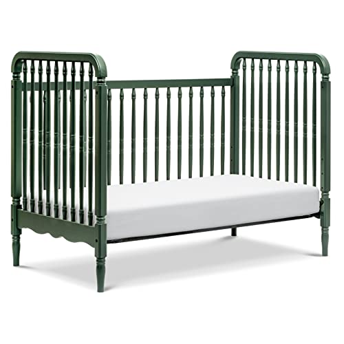 Namesake Liberty 3-in-1 Convertible Spindle Crib with Toddler Bed Conversion Kit in Forest Green, Greenguard Gold Certified (M7101FRGR) NAMESAKE